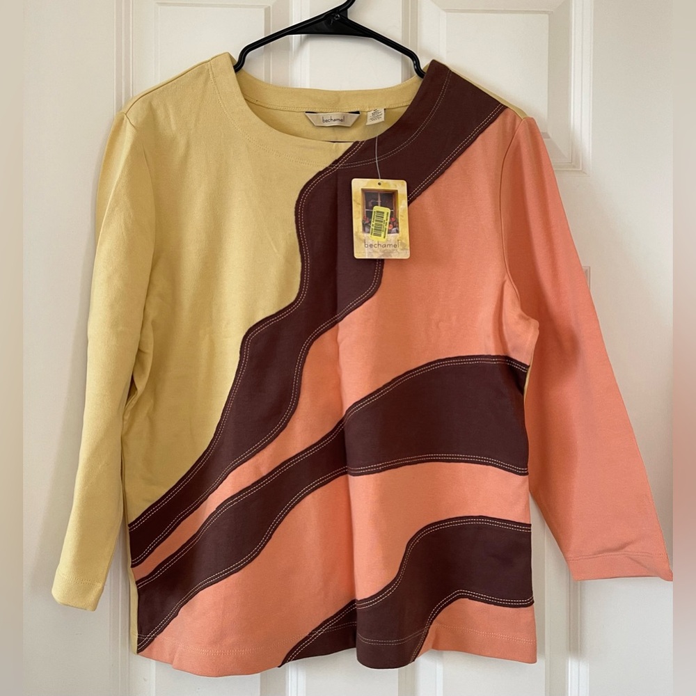 Bechamel - Colorful Long Sleeve Top Medium - NWT!
